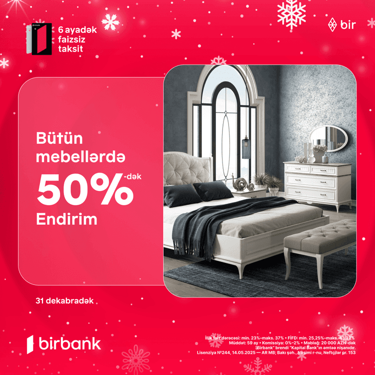 Yeni ilə yepyeni mebellərlə başlayın!