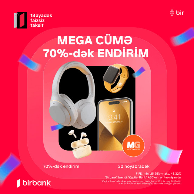 Music Gallery mağazalarında 70%-dək endirimlərlə Meqa Cümə kampaniyası başladı!