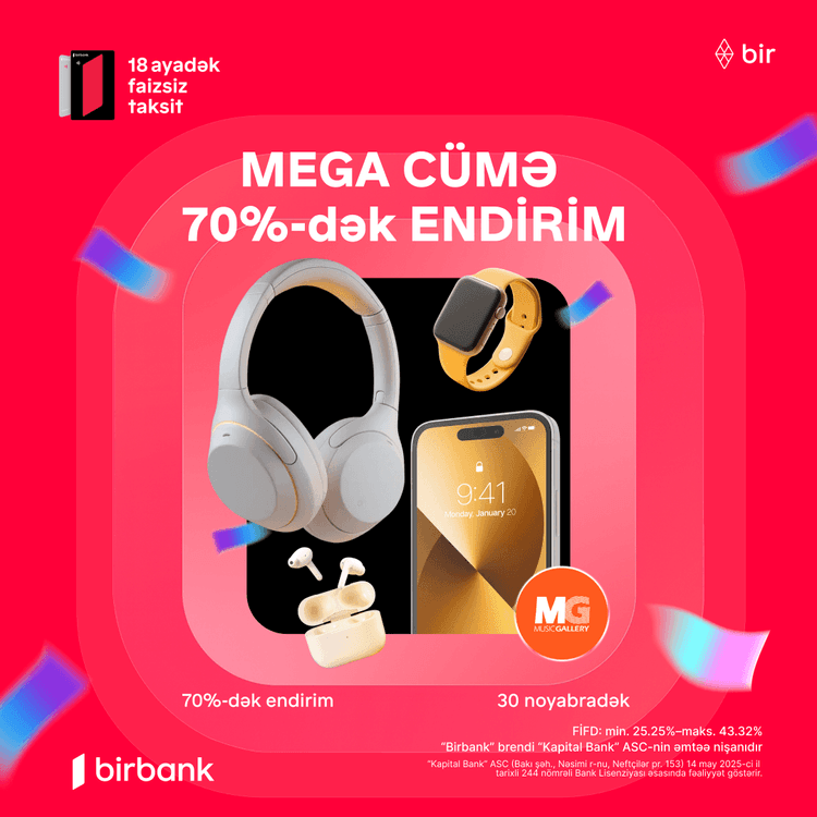 Music Gallery mağazalarında 70%-dək endirimlərlə Meqa Cümə kampaniyası başladı!