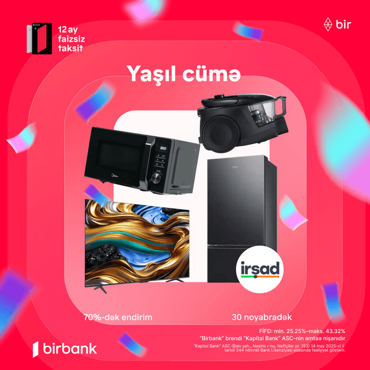 Alış-verişinizi "Yaşıl Cümə" günləri ilə sərfəli edin!