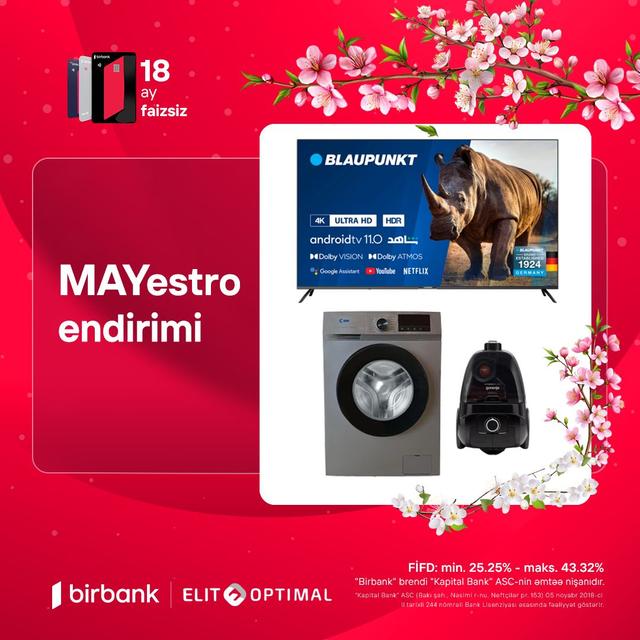 "Elit Optimal"da bütün məhsullarda 50%-dək endirimlər başladı!