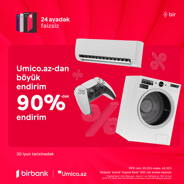 Umico.az-da istədiyiniz məhsulu 90%-dək endirimlərlə əldə edin!