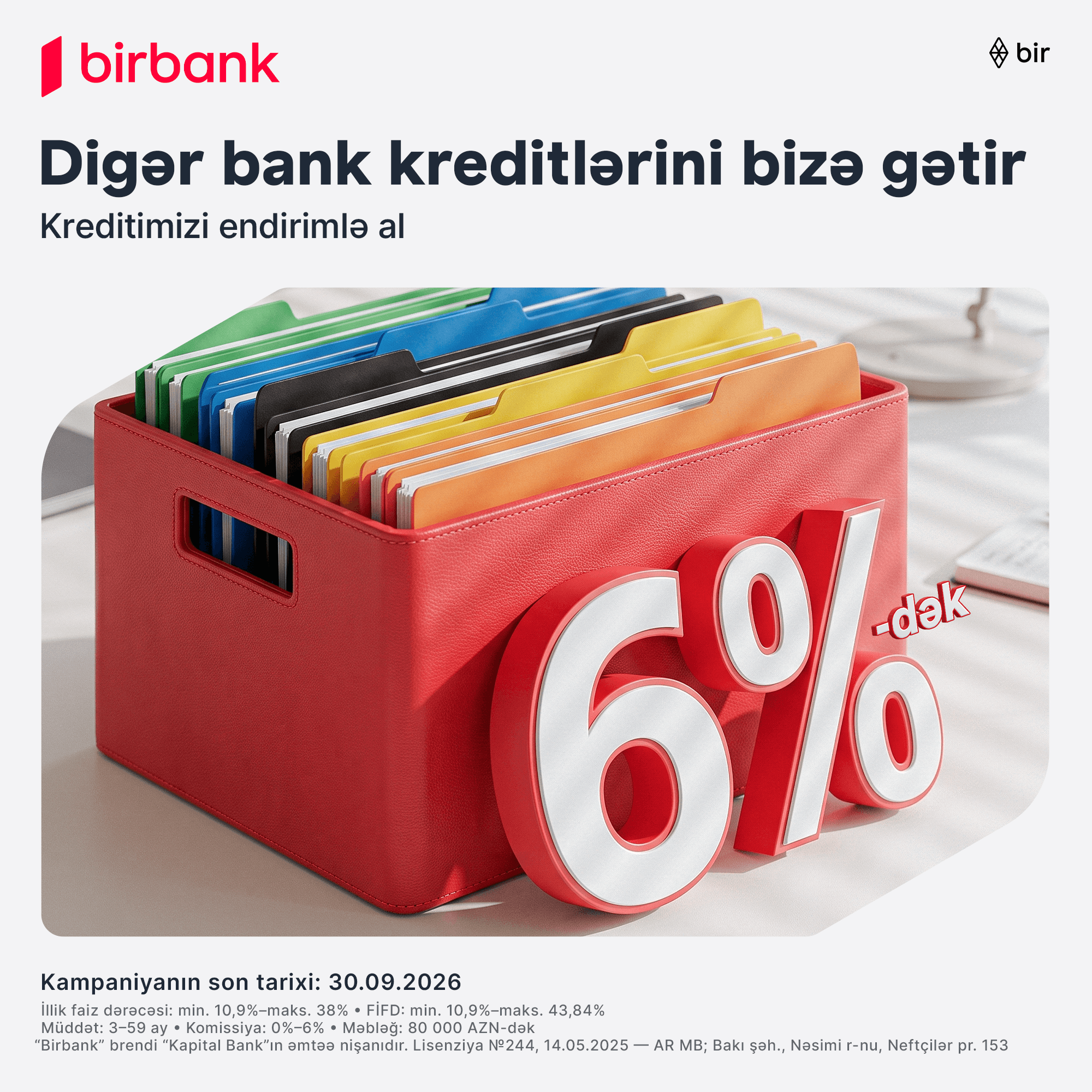Kreditlərini yenilə, daha az ödə!