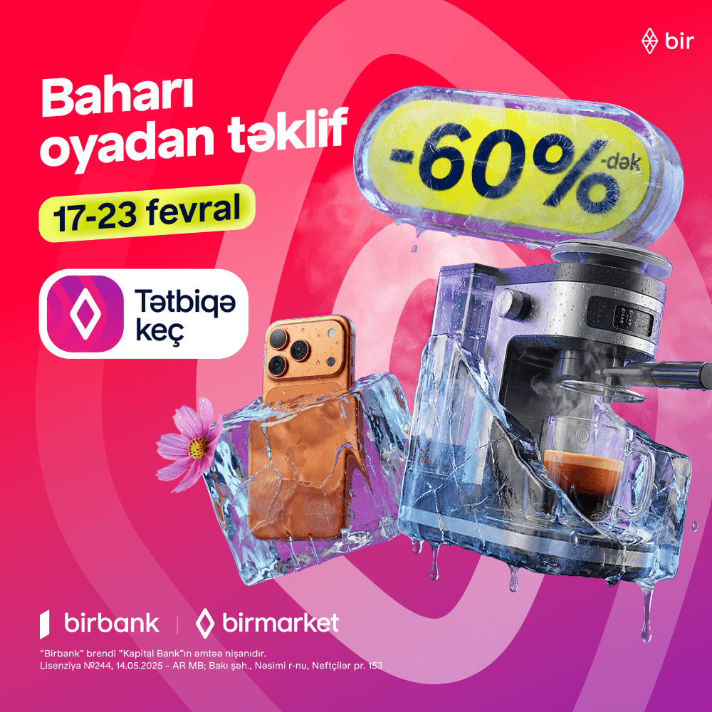 Birmarket-də 60%-dək endirimlərlə bahar gəldi!