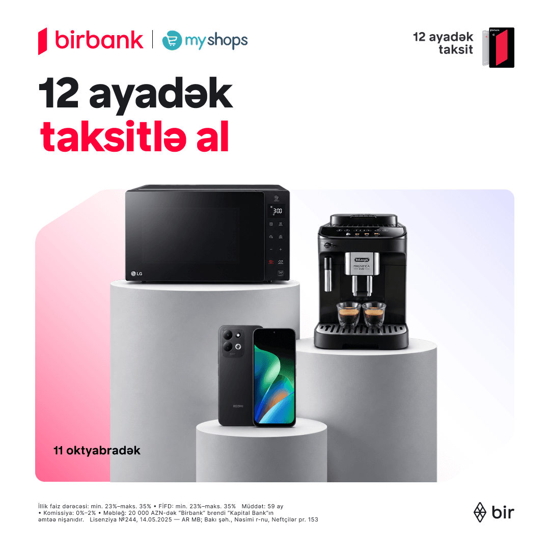 MyShops-da 12 ayadək taksit imkanı davam edir!