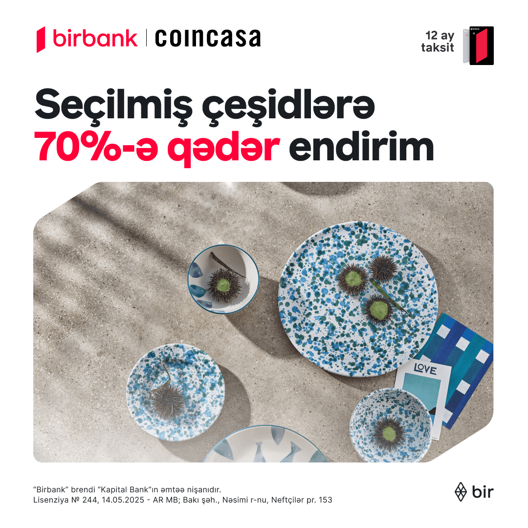 Coincasa-da 70% endirimlə “Outlet Sale” fürsətiləri!