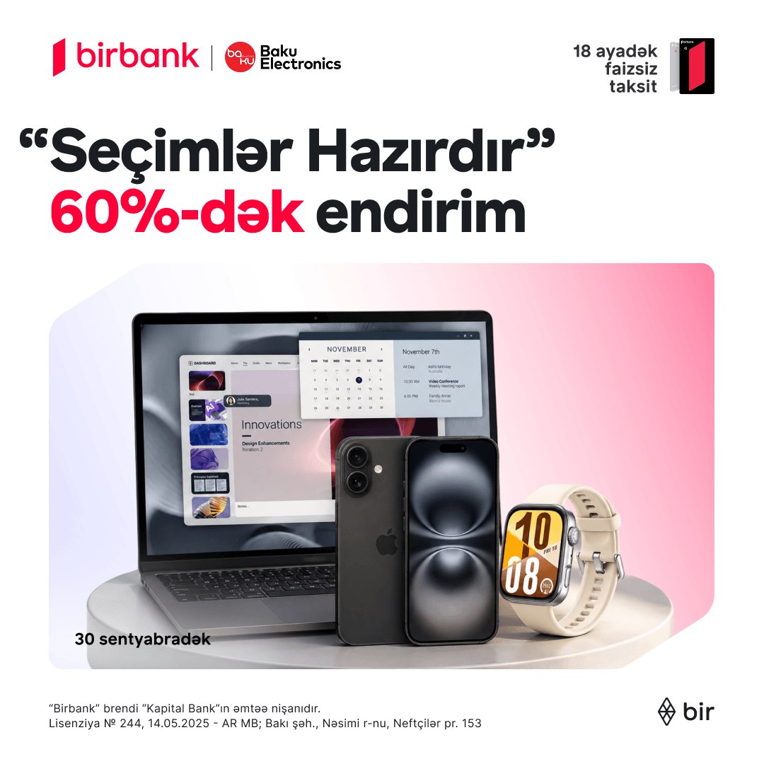 Baku Electronics-də seçimlərin hazırdır!