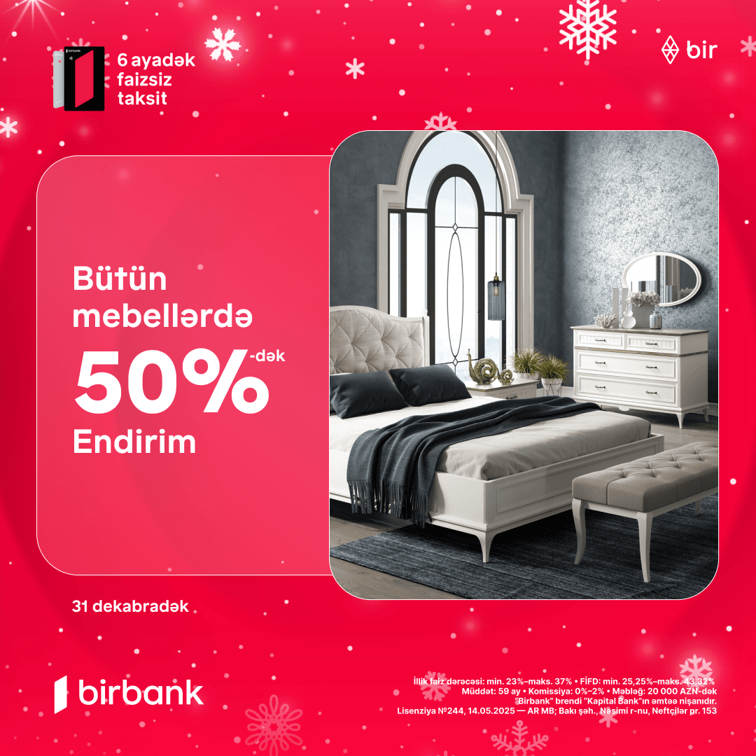 Yeni ilə yepyeni mebellərlə başlayın!