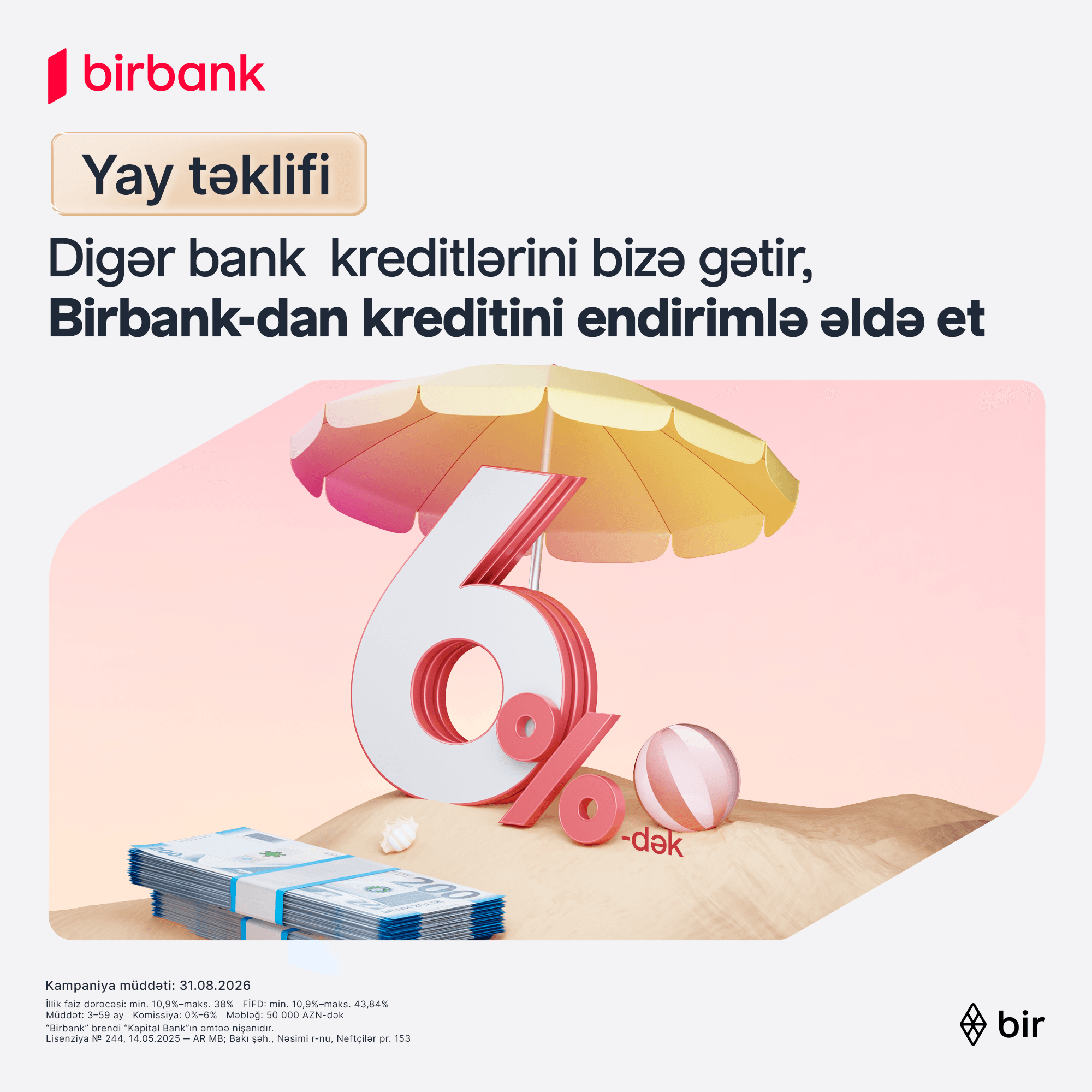 Kreditlərini yenilə, daha az ödə!