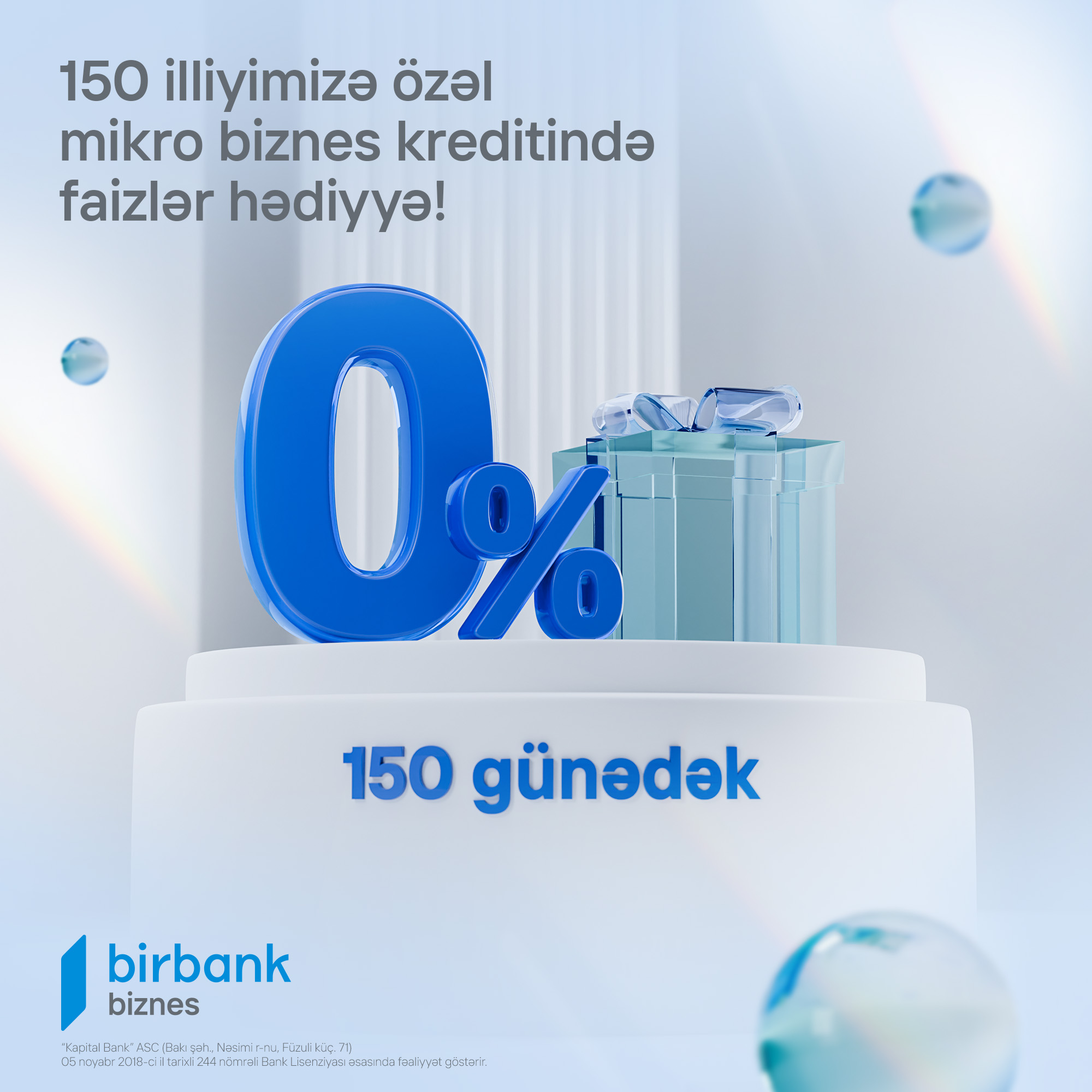 Special campaign for individual entrepreneurs seeking micro business loans from Birbank Biznes