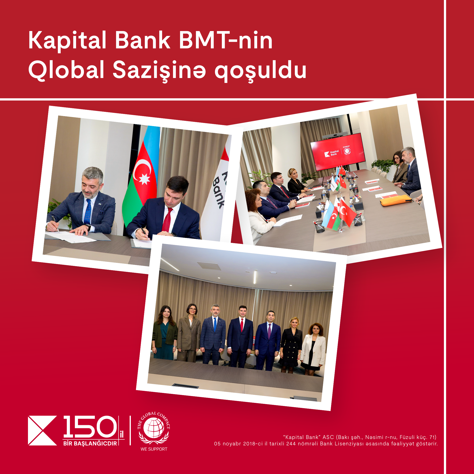 Kapital Bank Joins the UN Global Compact for a stronger commitment to sustainable development