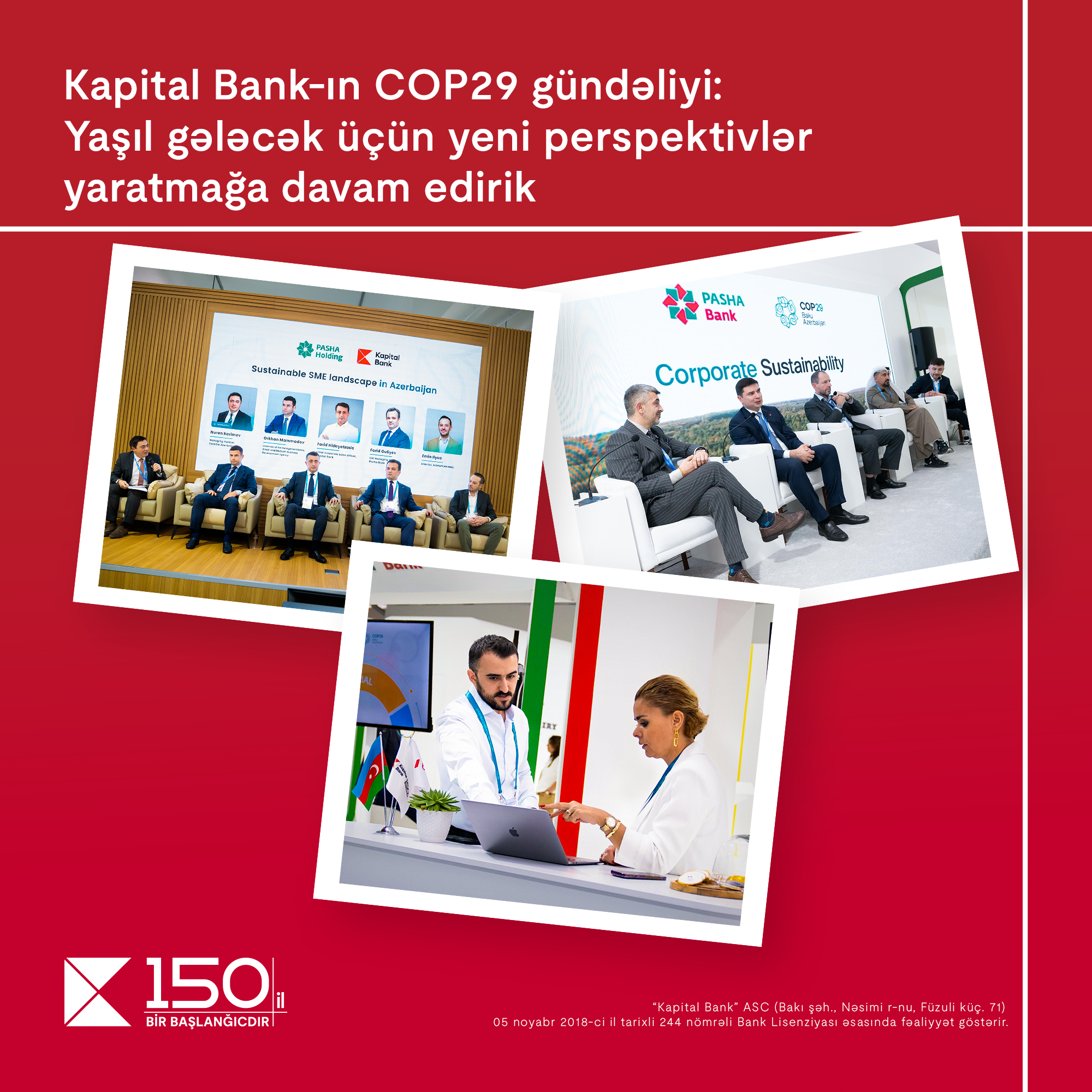 Kapital Bank’s COP29 Agenda: Continuing to create new perspectives for a green future