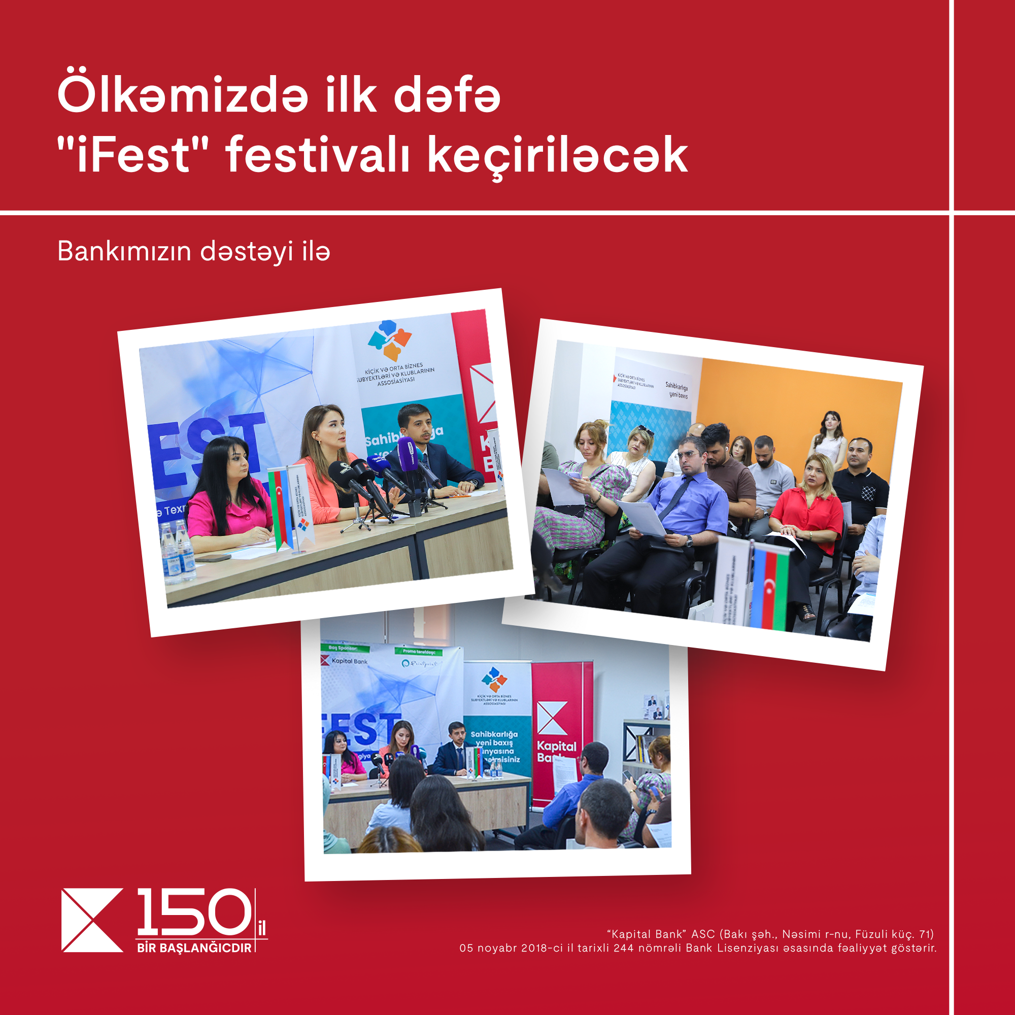 Good news for tech-hunter: with the support of Kapital Bank, the “iFest-Innovation and Technology” festival is set to take place