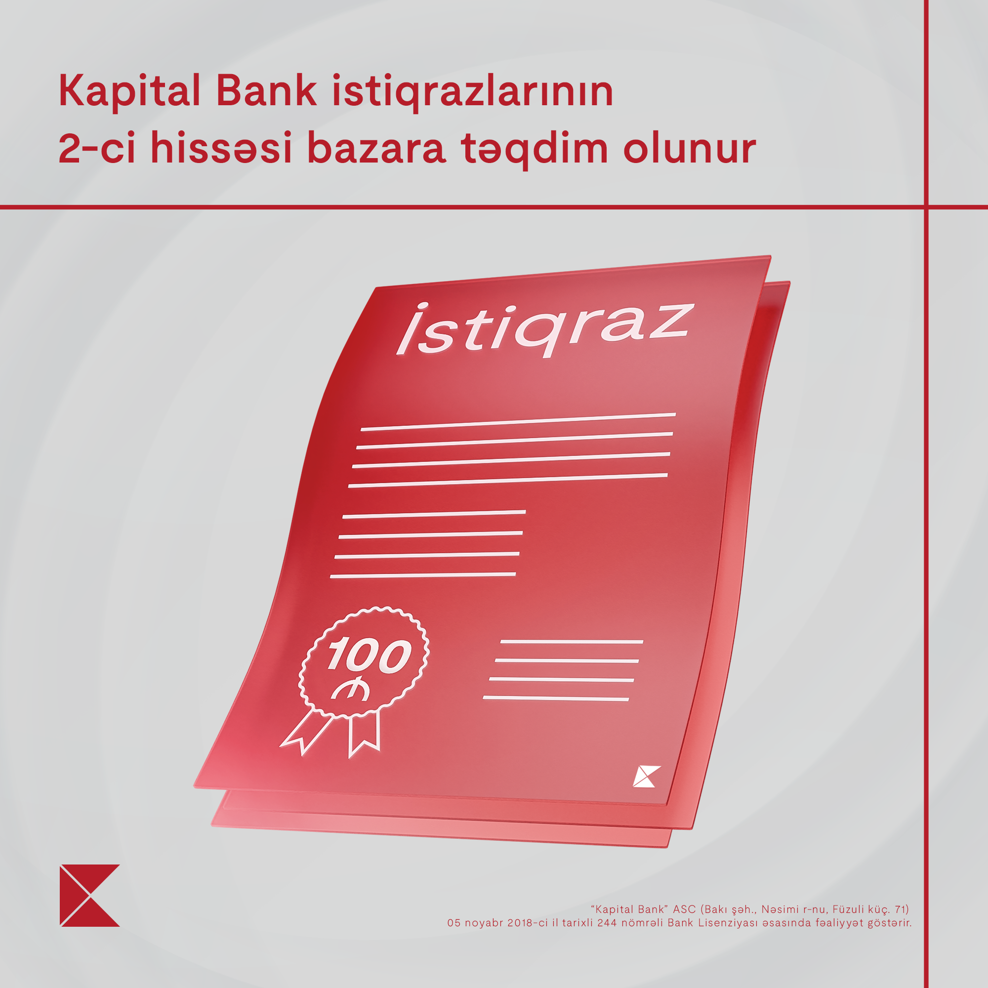 Kapital Bank begins subscription process for the second tranche of its bonds