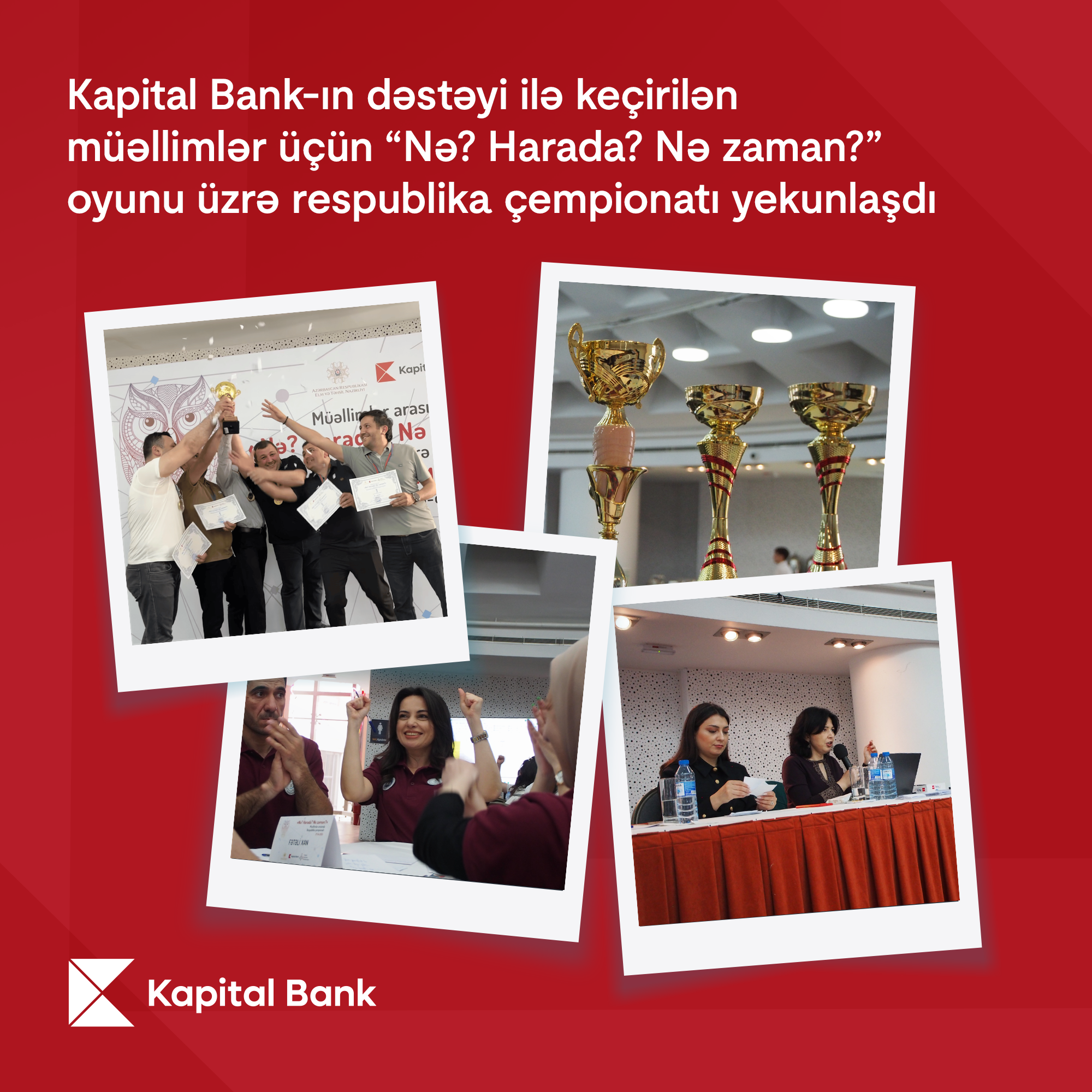 При поддержке Kapital Bank завершился Республиканский чемпионат по игре «Что? Где? Когда?» среди преподавателей