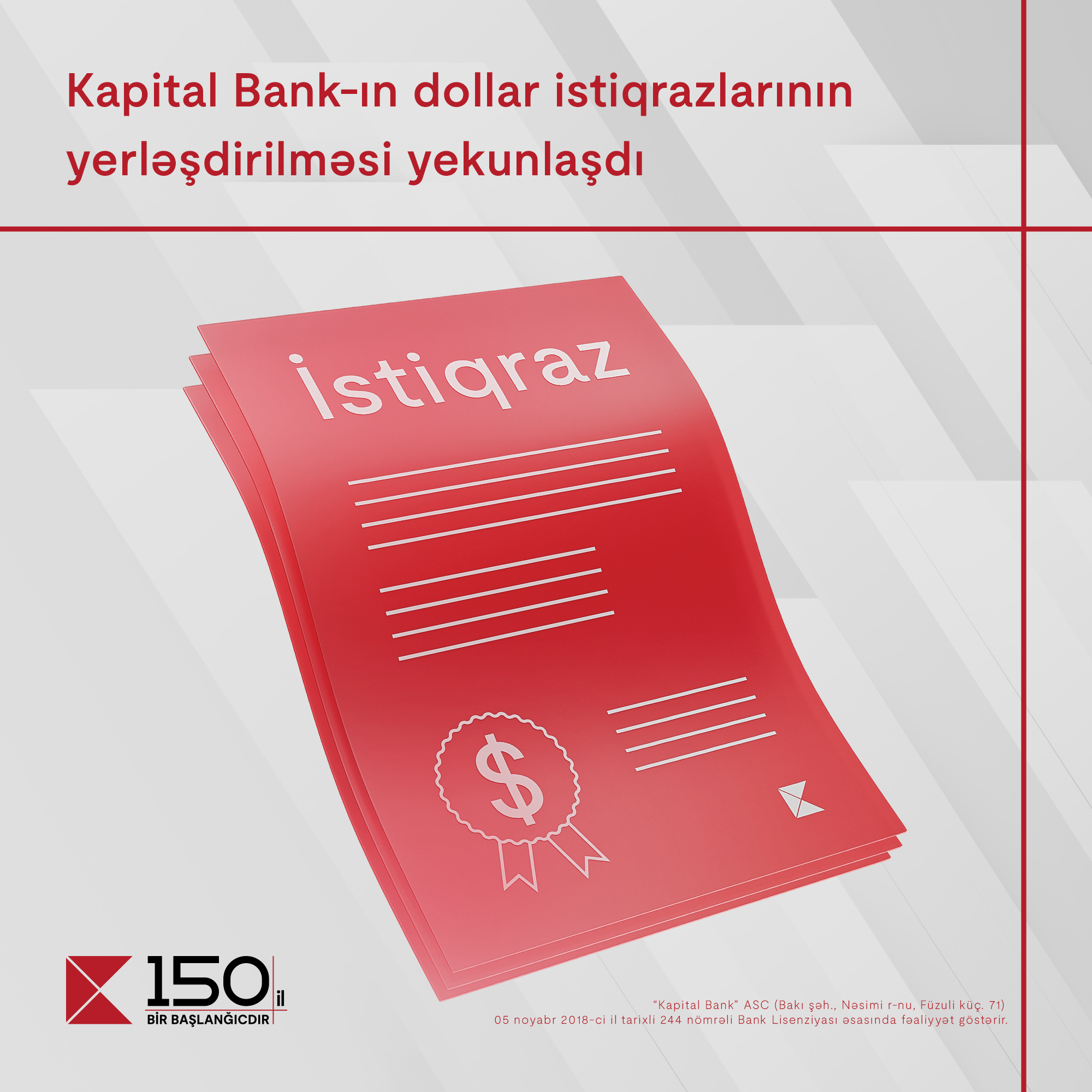 Kapital Bank successfully completed subscription for dollar bonds