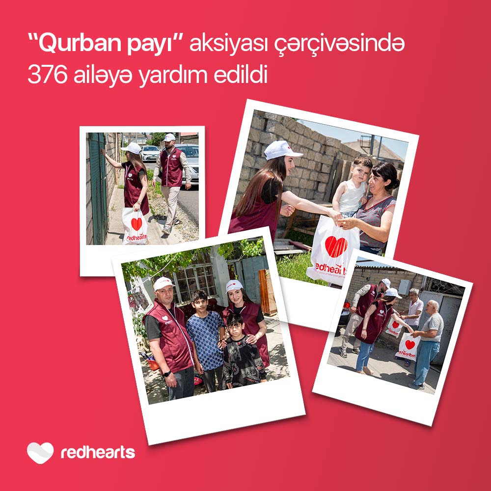 Assistance provided to 376 families within the framework of the “Qurban Payı” campaign