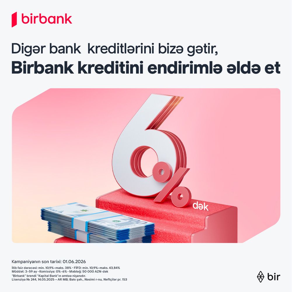 Bring your loan to Birbank and get up to 6% discount 